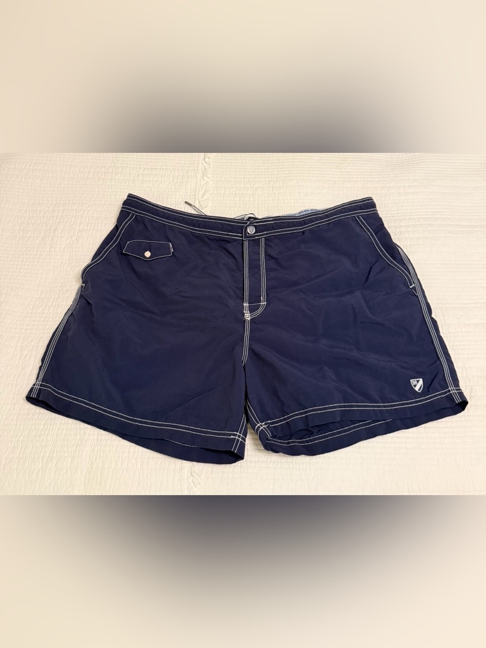 Cremieux Navy Swim Trunks XL Mesh Lined Preppy Coastal Beach Shorts